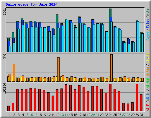 Daily usage for July 2024