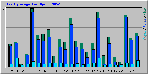 Hourly usage for April 2024