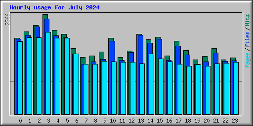 Hourly usage for July 2024